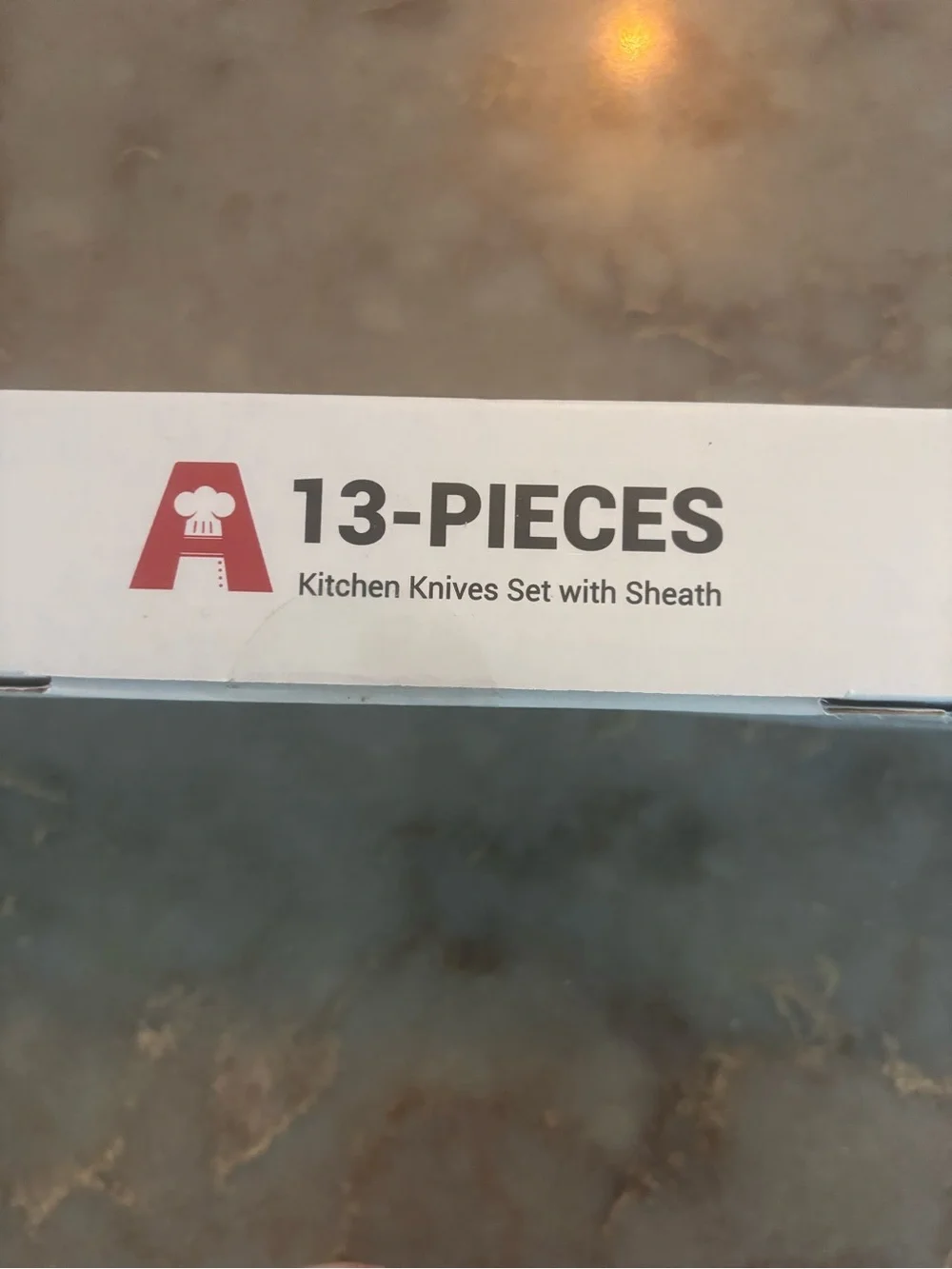 13-Piece Ceramic Kitchen Knife Set with Sheaths and Scissors - New in Box